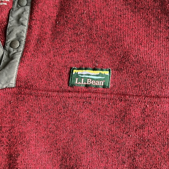 L.L. Bean Quarter Button Up Sweatshirt - Picture 2 of 4